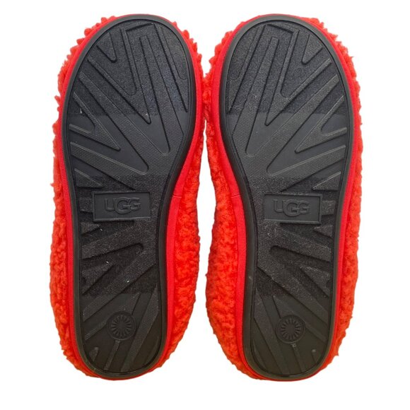 UGG Women’s Red Fleece-Lined Warm Sherpa Style Indoor Slip-On Slippers Size 6 - Picture 9 of 9